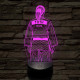 Judós lány – 7 színű, színváltós 3D LED lámpa