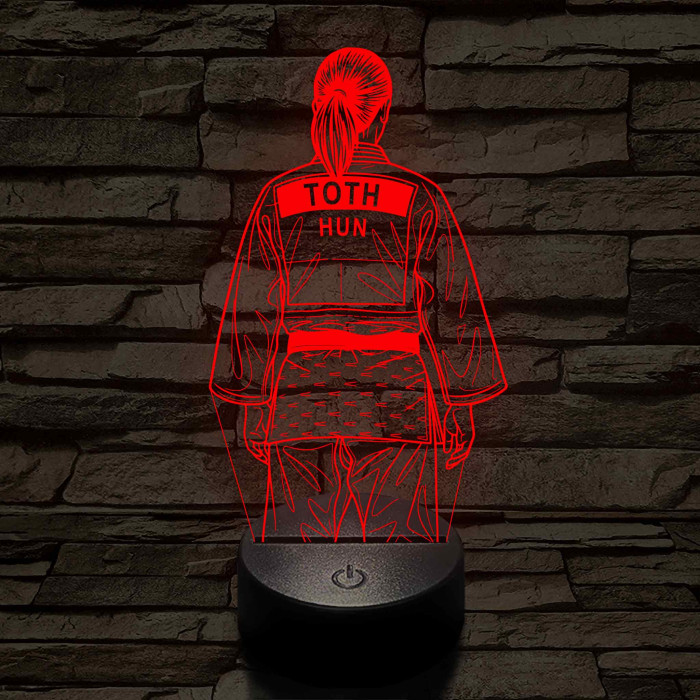 Judós lány – 7 színű, színváltós 3D LED lámpa