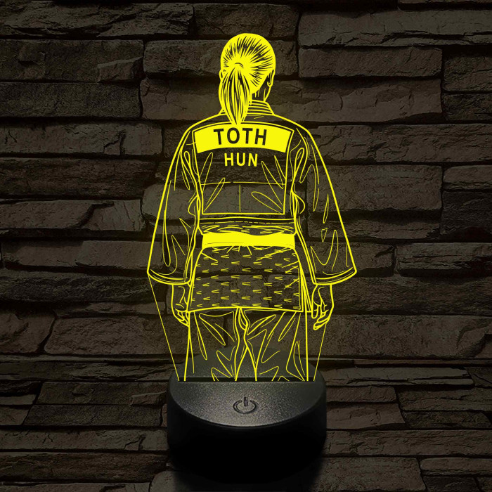 Judós lány – 7 színű, színváltós 3D LED lámpa