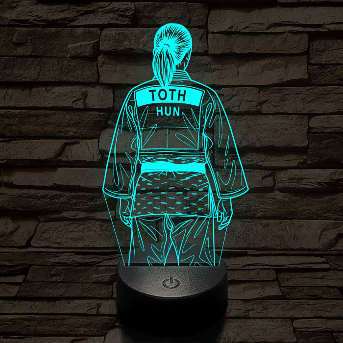 Judós lány – 7 színű, színváltós 3D LED lámpa