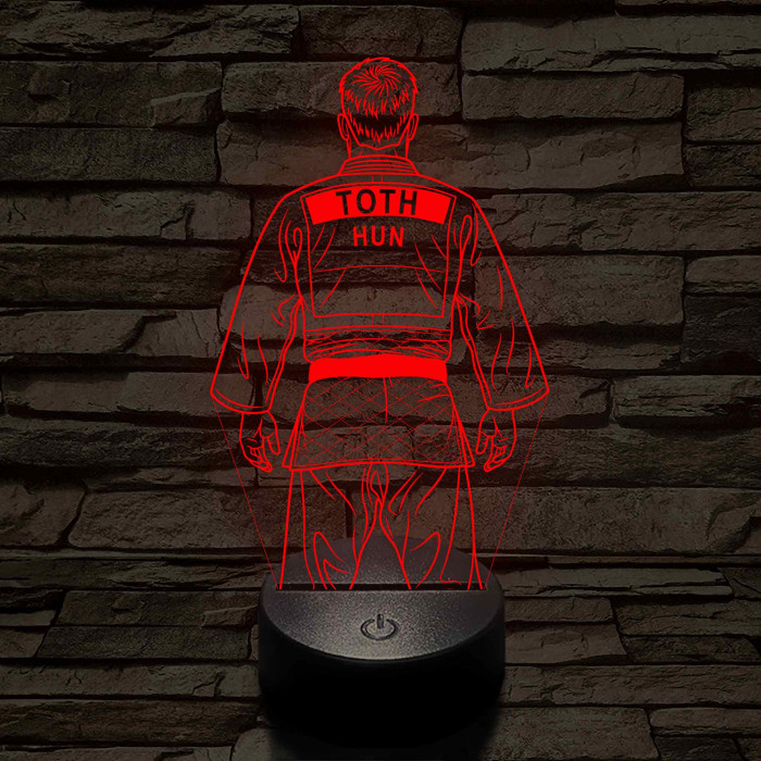 Judos fiú – Névvel kérhető 7 színű 3D led lámpa