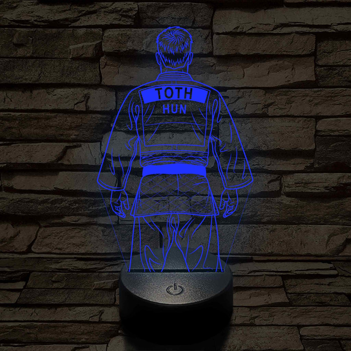 Judos fiú – Névvel kérhető 7 színű 3D led lámpa