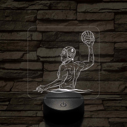 Vízilabdás dobó – Számmal kérhető 7 színű 3D led lámpa