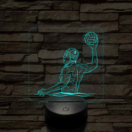Vízilabdás dobó – Számmal kérhető 7 színű 3D led lámpa