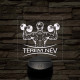 Fitness férfi alak – 7 színű, színváltós 3D LED lámpa (személynévvel is gravírozható)