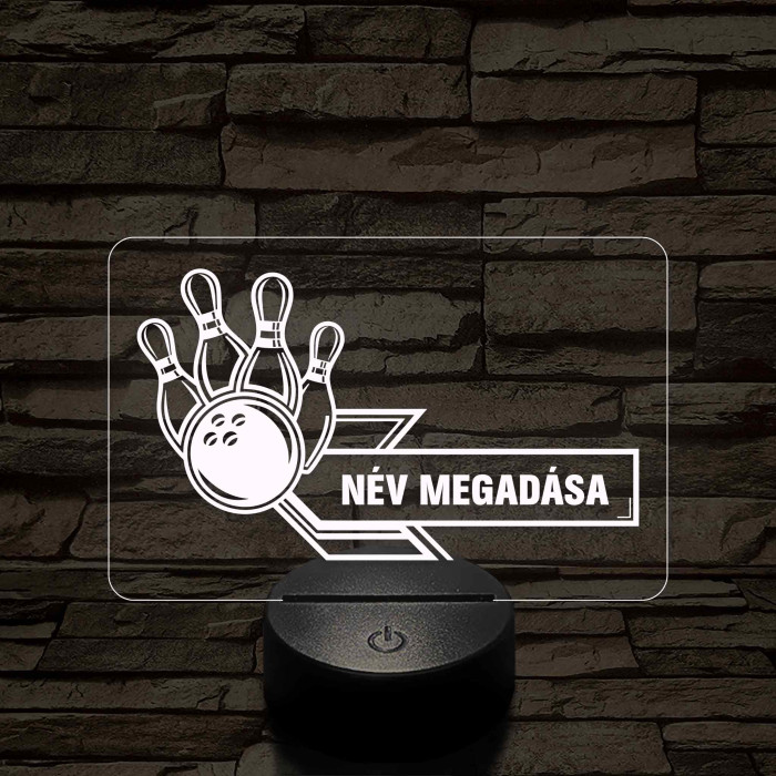 Bowling Bajnok – 7 színű, színváltós 3D LED lámpa