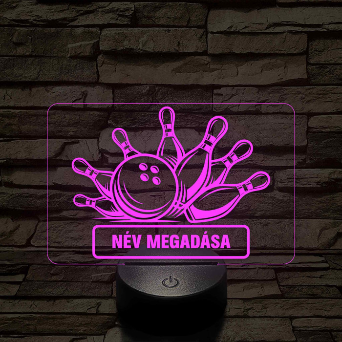 Bowling Smash – 7 színű, színváltós 3D LED lámpa