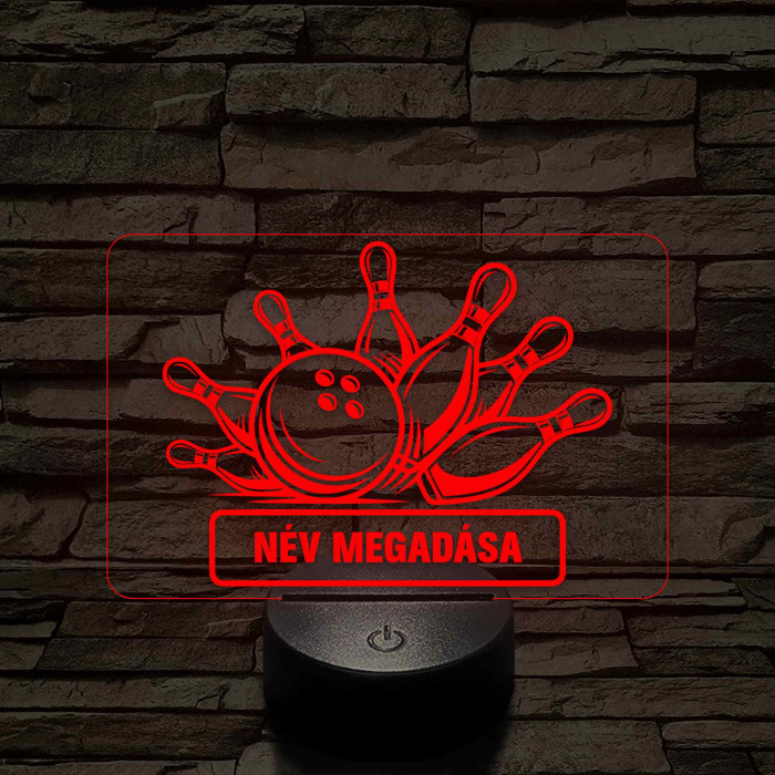 Bowling Smash – 7 színű, színváltós 3D LED lámpa