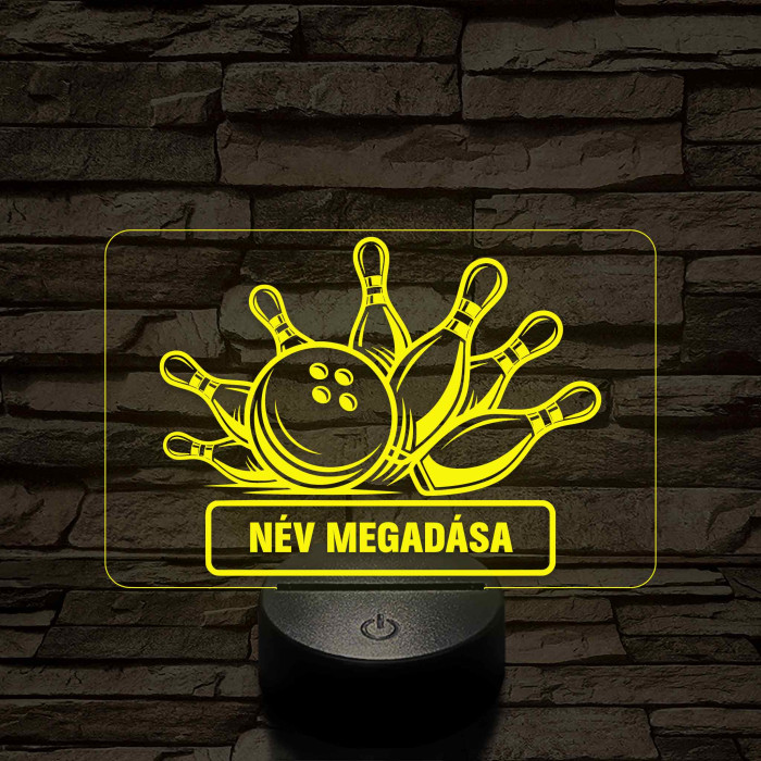 Bowling Smash – 7 színű, színváltós 3D LED lámpa