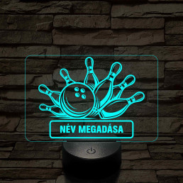 Bowling Smash – 7 színű, színváltós 3D LED lámpa