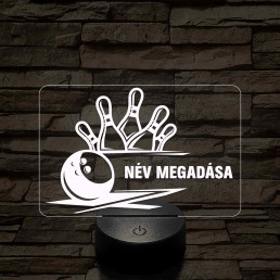 Bowling Power – 7 színű, színváltós 3D LED lámpa