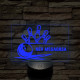 Bowling Power – 7 színű, színváltós 3D LED lámpa
