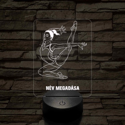 Elegáns Talajtornász – 7 színű, színváltós 3D LED lámpa