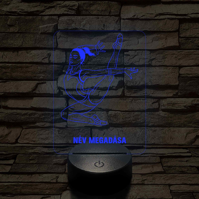 Elegáns Talajtornász – 7 színű, színváltós 3D LED lámpa
