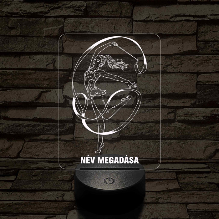 Bajnok Talajtornász – 7 színű, színváltós 3D LED lámpa