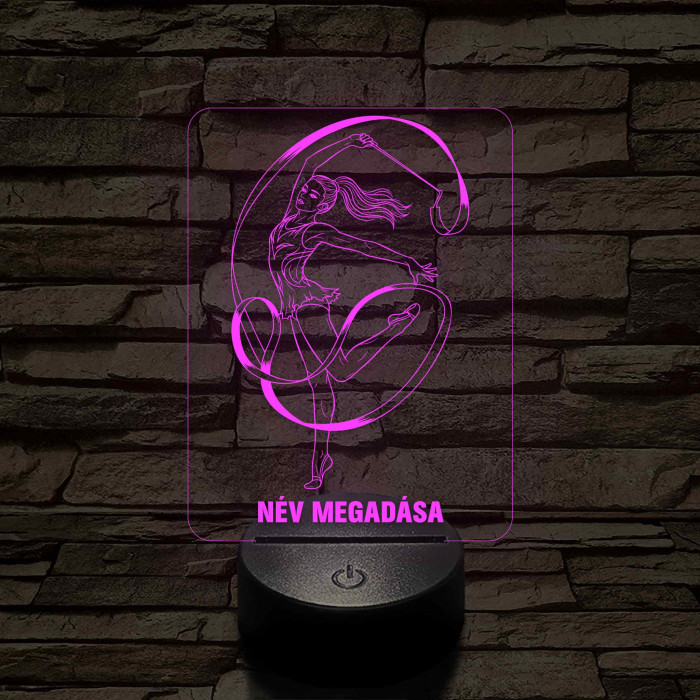 Bajnok Talajtornász – 7 színű, színváltós 3D LED lámpa