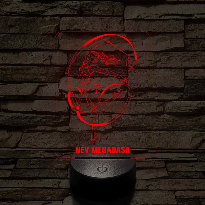 Bajnok Talajtornász – 7 színű, színváltós 3D LED lámpa