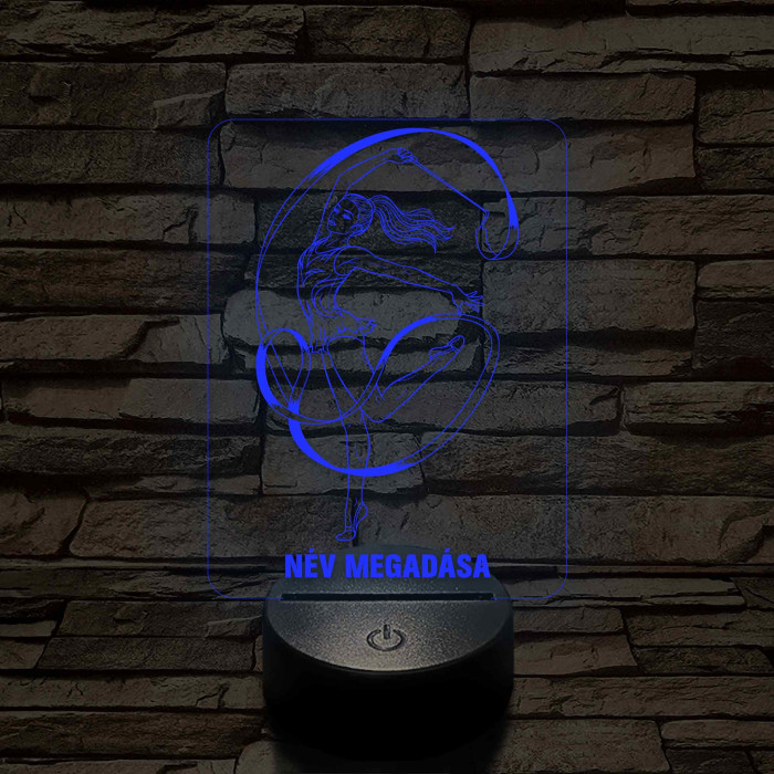 Bajnok Talajtornász – 7 színű, színváltós 3D LED lámpa