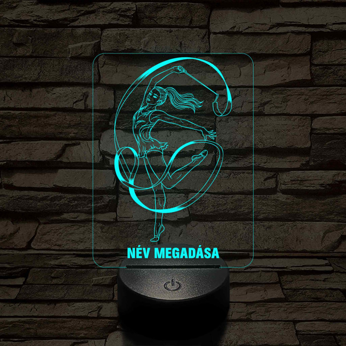 Bajnok Talajtornász – 7 színű, színváltós 3D LED lámpa