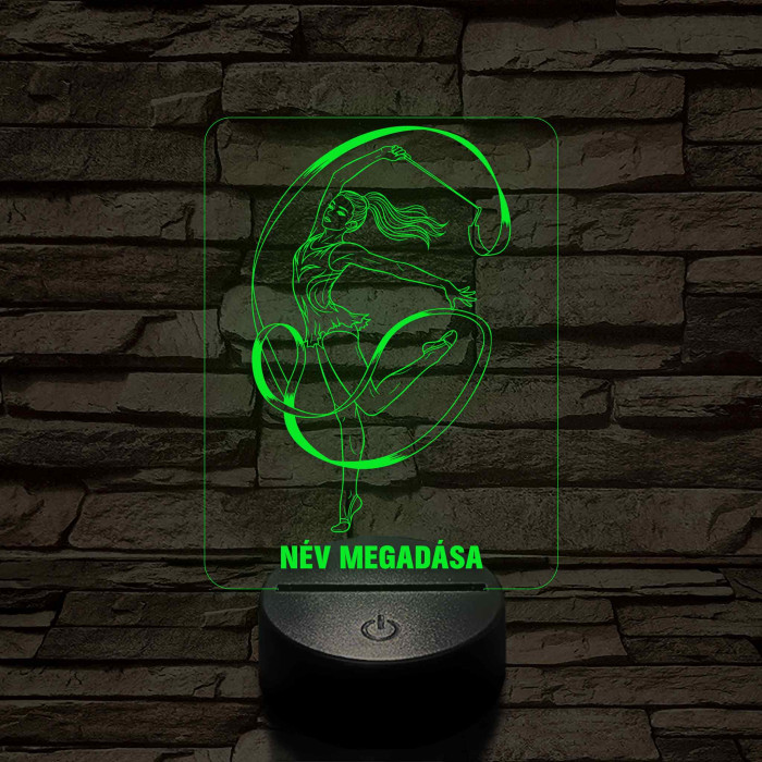 Bajnok Talajtornász – 7 színű, színváltós 3D LED lámpa