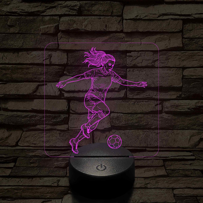 Focista nő – 7 színű, színváltós 3D LED lámpa