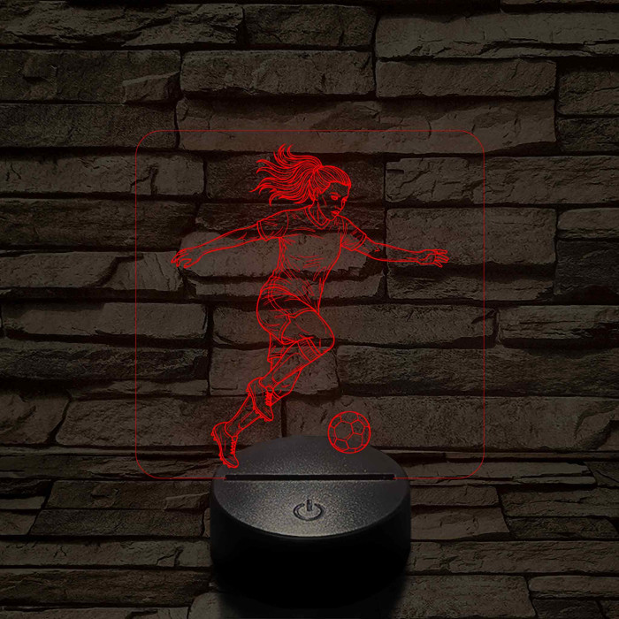 Focista nő – 7 színű, színváltós 3D LED lámpa