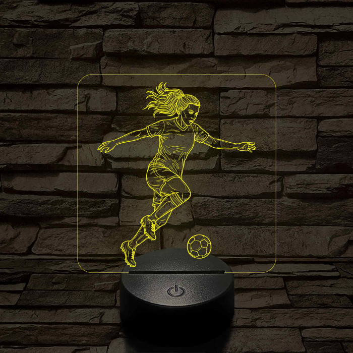 Focista nő – 7 színű, színváltós 3D LED lámpa