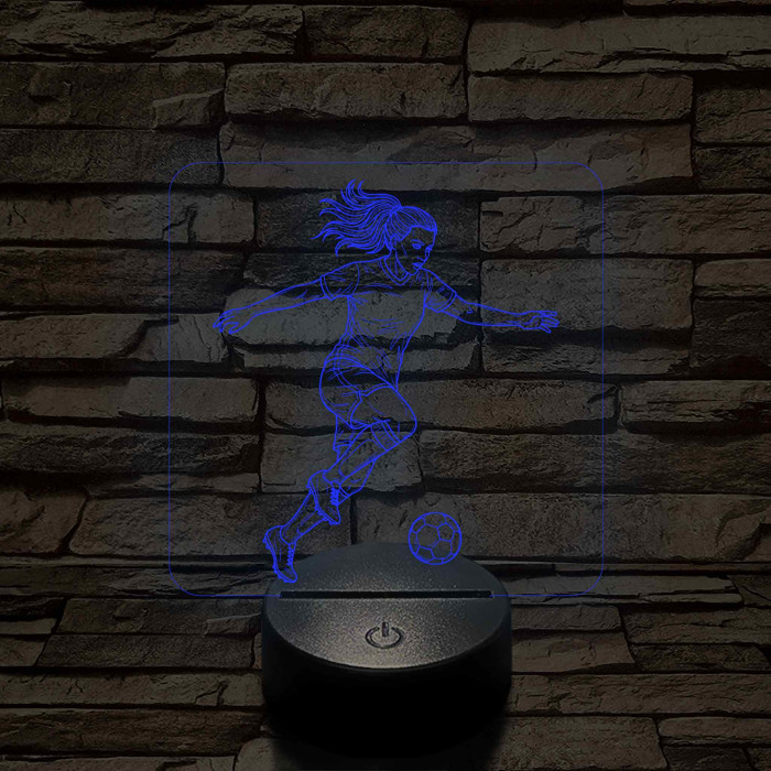 Focista nő – 7 színű, színváltós 3D LED lámpa