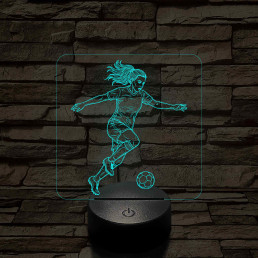 Focista nő – 7 színű, színváltós 3D LED lámpa