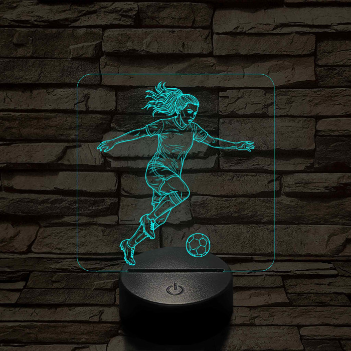 Focista nő – 7 színű, színváltós 3D LED lámpa