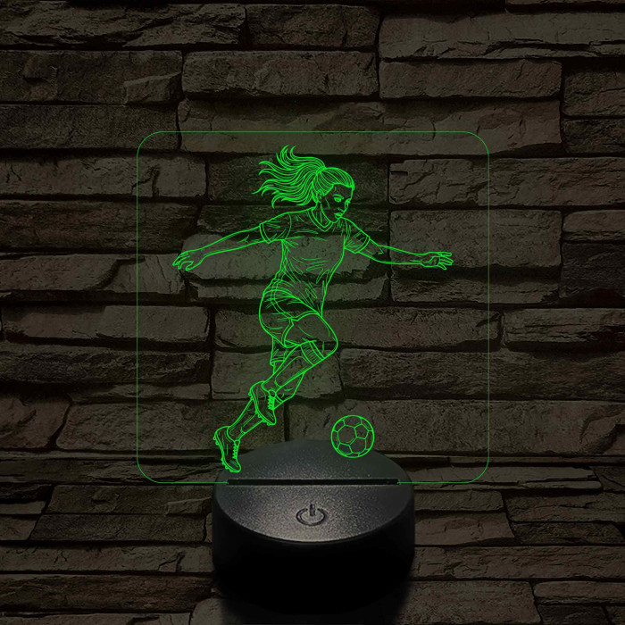 Focista nő – 7 színű, színváltós 3D LED lámpa