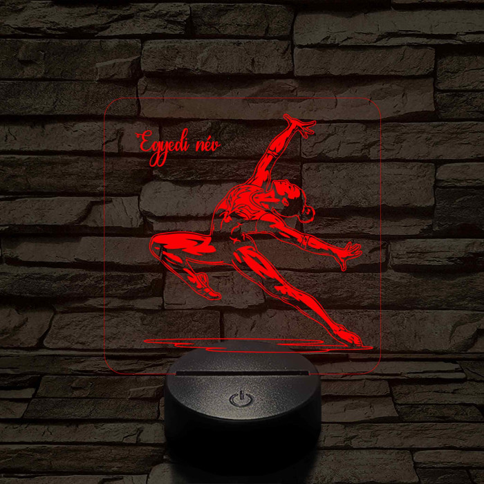 Gimnasztikázó nő – 7 színű, színváltós 3D LED lámpa