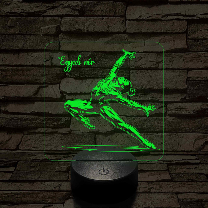 Gimnasztikázó nő – 7 színű, színváltós 3D LED lámpa