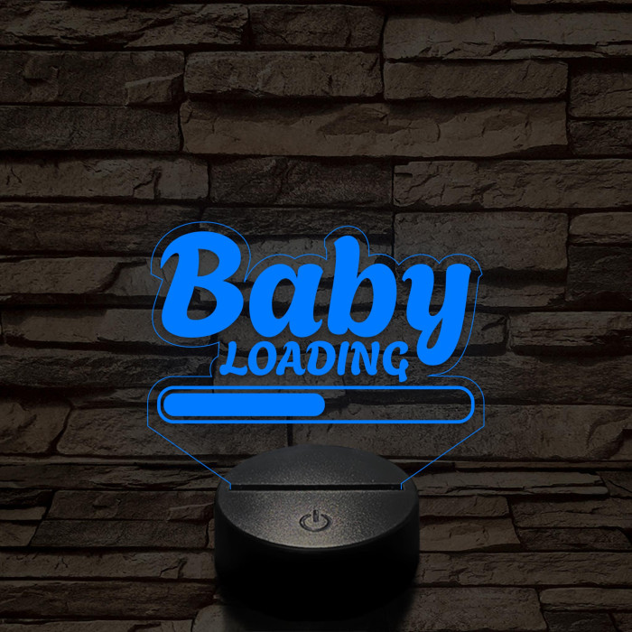 Baby Loading 7 színű 3D led lámpa