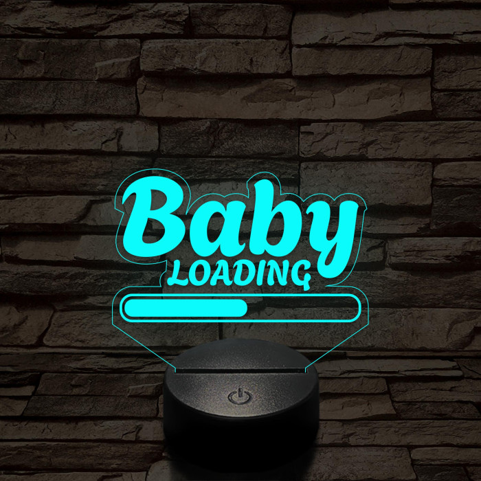 Baby Loading 7 színű 3D led lámpa