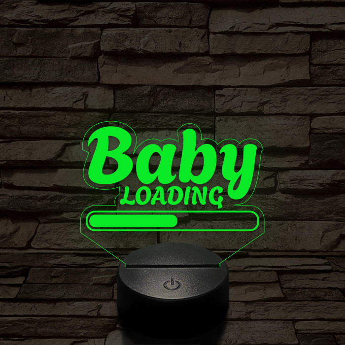 Baby Loading 7 színű 3D led lámpa