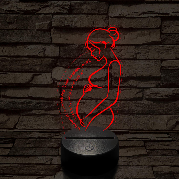 Kismama Csodája 7 színű 3D led lámpa