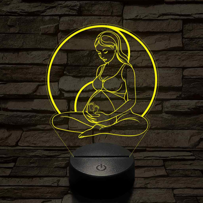 Kismama egyensúly 7 színű 3D led lámpa