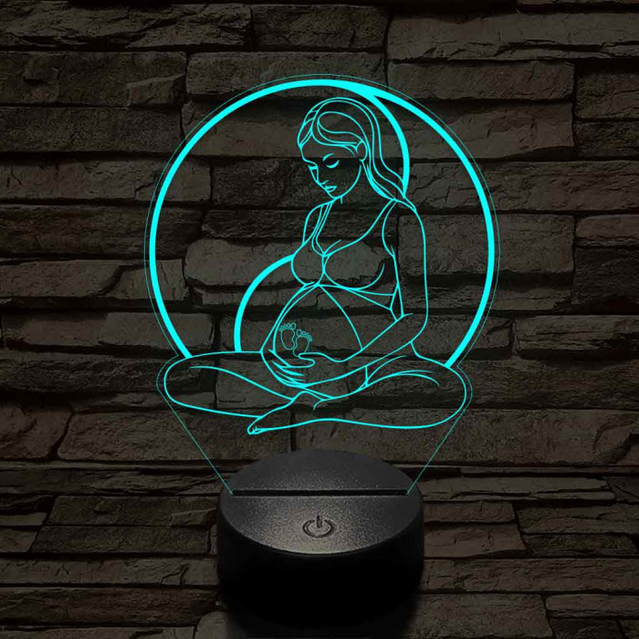 Kismama egyensúly 7 színű 3D led lámpa