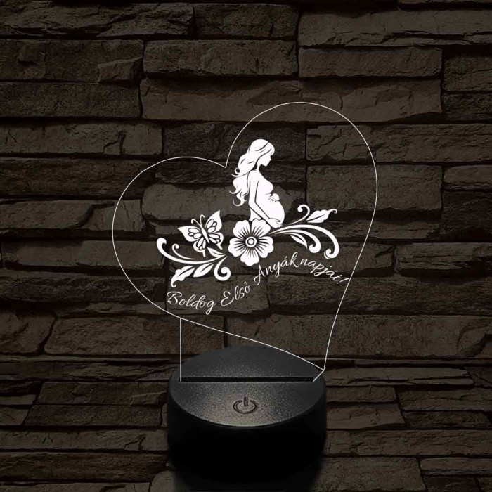 Anyák napi kismama lámpa 7 színű 3D led lámpa