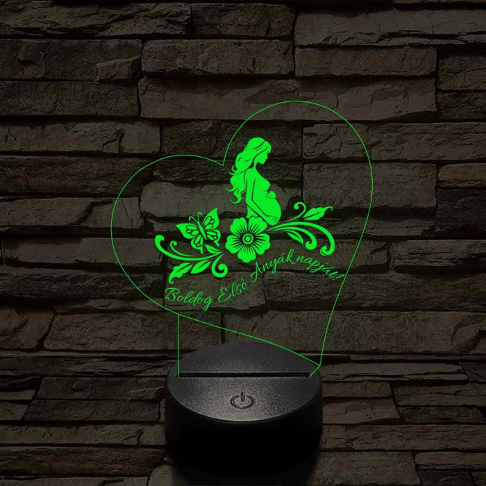 Anyák napi kismama lámpa 7 színű 3D led lámpa