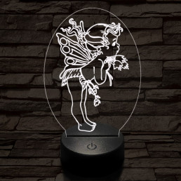 Angyalka 7 színű 3D led lámpa