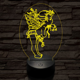 Angyalka 7 színű 3D led lámpa