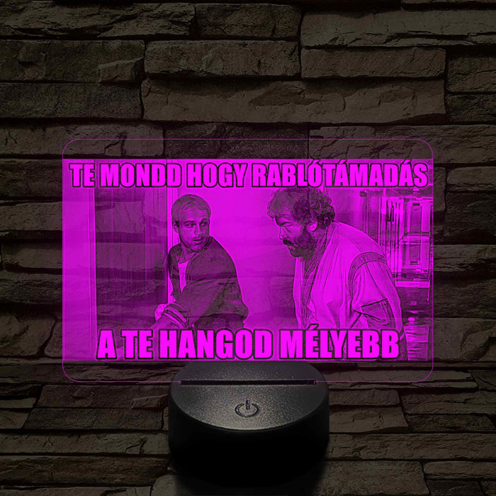 Rablótámadás 7 színű  3D led lámpa