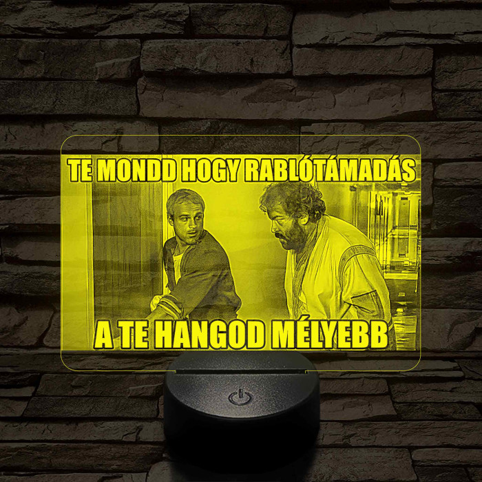 Rablótámadás 7 színű  3D led lámpa