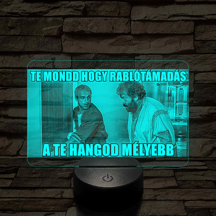 Rablótámadás 7 színű  3D led lámpa