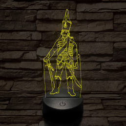 X. huszárezred katonája 7 színű 3D led lámpa
