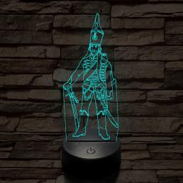 X. huszárezred katonája 7 színű 3D led lámpa