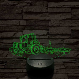 John Deere Traktor 6100 7 színű 3D led lámpa