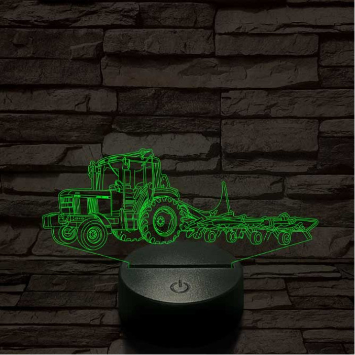 John Deere Traktor 6100 7 színű 3D led lámpa